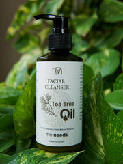 Tea Tree Cleanser – 200 ml, Tea Tree Leaf Oil Extract+Lauric Acid+Glycolic Acid | For Oily, Acne-prone & Blemished Skin | Fades Dark Spots, Sun Spots, Acne Scars, Soothes Red Skin, Hydrates while Cleansing | Sulfate & Paraben-Free | Non-Comedogenic.