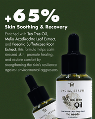 Tea Tree Anti-Acne Serum – 30 ml, Organic Tea Tree Oil+Niacinamide+Salicyclic Acid | Reduce Pimples, Breakouts, Acne Scars, Dark Spots & Blemishes | Deep Pore Cleaning, Oil Control | Calming Redness, Soothing, Enhance Skin Glow | For Acne-Prone Skin.